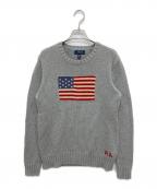 POLO RALPH LAURENポロ・ラルフローレン）の古着「星条旗ニット」｜グレー