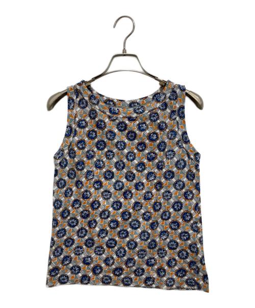 45R（フォーティファイブ・アール）45R (フォーティファイブ・アール) 総柄タンクトップ オレンジ サイズ:Mの古着・服飾アイテム