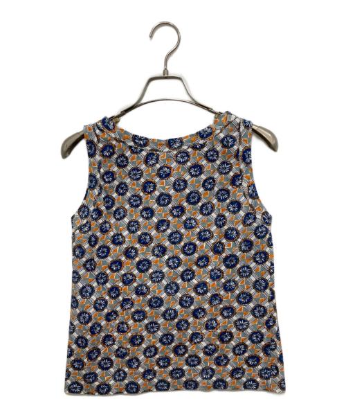 45R（フォーティファイブ・アール）45R (フォーティファイブ・アール) 総柄タンクトップ オレンジ サイズ:Mの古着・服飾アイテム