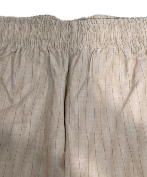 THE HINOKI（ザ ヒノキ）THE HINOKI (ザ ヒノキ) ストライプパジャマパンツ ベージュ サイズ:Sの古着・服飾アイテム