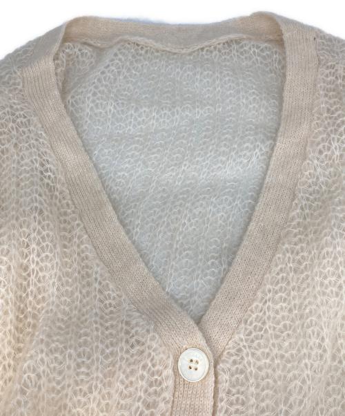 anuans（アニュアンス）anuans (アニュアンス) 2wayシアーモヘアニットカーディガン ベージュ サイズ:Freeの古着・服飾アイテム