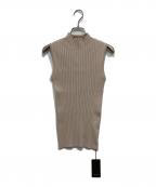 anuansアニュアンス）の古着「ノースリーブリブニットプルオーバー」｜ベージュ