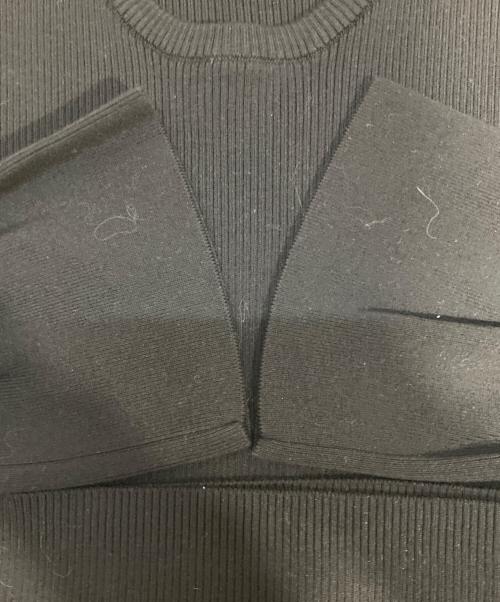 anuans（アニュアンス）anuans (アニュアンス) スリーブフレアシンプルニット ブラック サイズ:Freeの古着・服飾アイテム