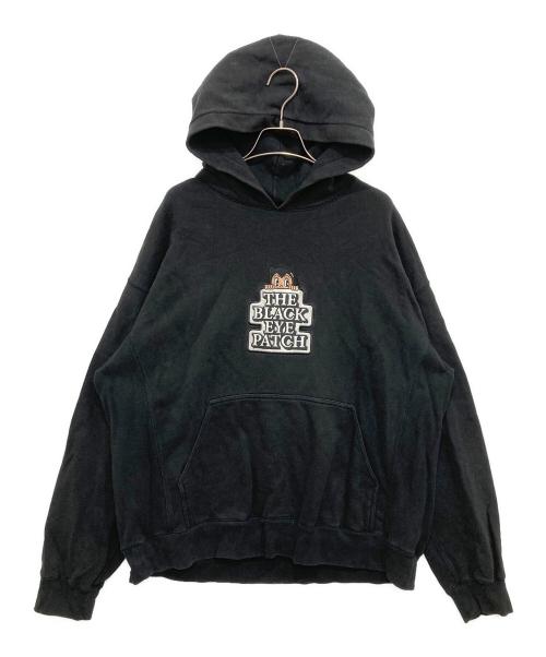 BlackEyePatch（ブラックアイパッチ）BlackEyePatch (ブラックアイパッチ) FLYING OG LABEL HOODIE ブラック サイズ:XLの古着・服飾アイテム