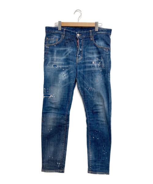DSQUARED2（ディースクエアード）DSQUARED2 (ディースクエアード) HONEY BABY WASH SKATER JEAN ネイビー サイズ:50(XL)の古着・服飾アイテム