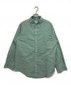 FAR EAST MANUFACTURINGファー イースト マニュファクチュアリング）の古着「コットンピケボタンダウンシャツ」｜グリーン