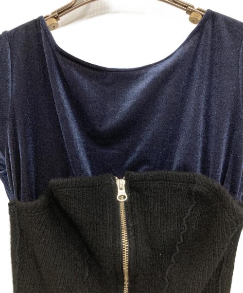 STUDIOUS（ステュディオス）STUDIOUS (ステュディオス) Bustier Combi Jersey Top ネイビー サイズ:FREEの古着・服飾アイテム