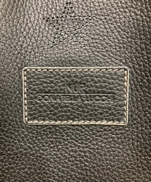 NUR DONATELLA LUCCHI（ヌールドナテッラルッキ）NUR DONATELLA LUCCHI (ヌールドナテッラルッキ) レザートートバッグ ブラックの古着・服飾アイテム