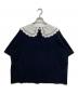YORI (ヨリ) スカラップカラーカットソー ネイビー サイズ:Free：5000円