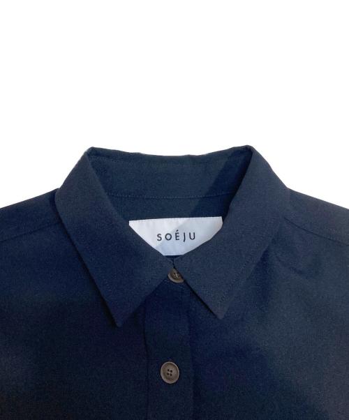 SOEJU（ソージュ）SOEJU (ソージュ) ソフトオックスシャツワンピース ネイビー サイズ:Sの古着・服飾アイテム