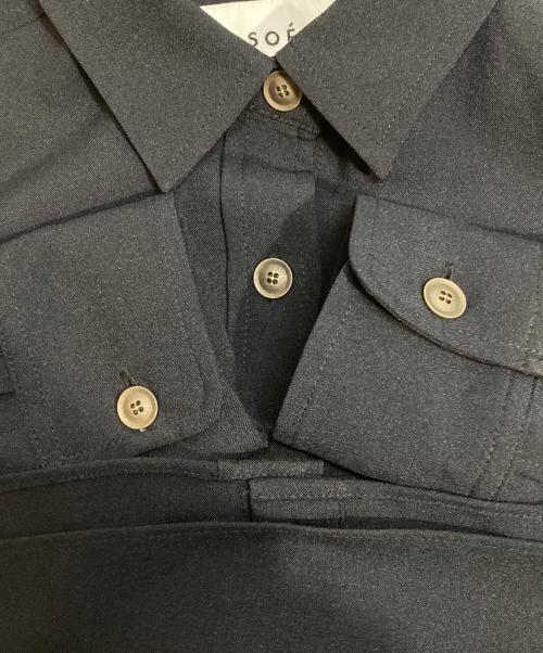 SOEJU（ソージュ）SOEJU (ソージュ) ソフトオックスシャツワンピース ネイビー サイズ:Sの古着・服飾アイテム