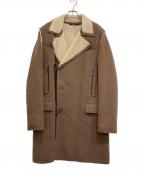 LANVINランバン）の古着「裏ボア ジッパー デザイン コート」｜ブラウン