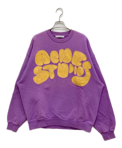Acne studios（アクネ ストゥディオス）Acne studios (アクネ ストゥディオス) バブルロゴスウェット パープル サイズ:Sの古着・服飾アイテム