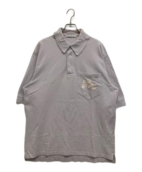 Acne studios（アクネ ストゥディオス）Acne studios (アクネ ストゥディオス) バブルロゴポロシャツ パープル サイズ:Sの古着・服飾アイテム