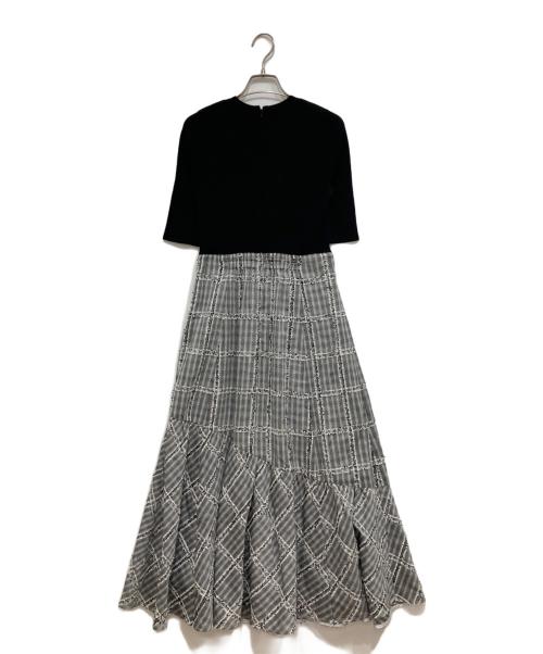 JUSGLITTY（ジャスグリッティー）JUSGLITTY (ジャスグリッティー) ドッキングワンピース ブラック サイズ:Mの古着・服飾アイテム