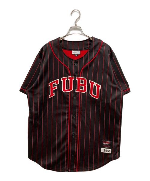 MITCHELL & NESS（ミッチェルアンドネス）MITCHELL & NESS (ミッチェルアンドネス) FUBU (フブ) ベースボールシャツ ブラック サイズ:Lの古着・服飾アイテム