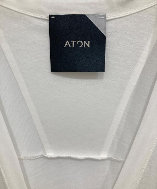 ATON（エイトン）ATON (エイトン) フレスカロングカーディガン ホワイト サイズ:Mの古着・服飾アイテム