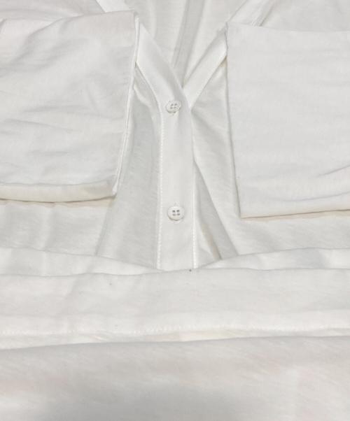 ATON（エイトン）ATON (エイトン) フレスカロングカーディガン ホワイト サイズ:Mの古着・服飾アイテム