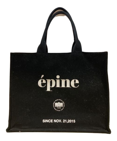 epine（エピヌ）epine (エピヌ) book tote bag large ブラックの古着・服飾アイテム