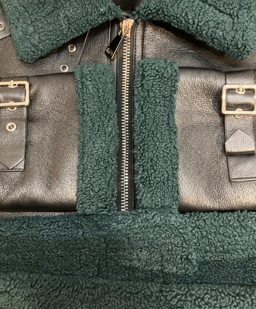 Lui's（ルイス）Lui's (ルイス) フェイクムートン B-3ジャケット ブラック サイズ:Freeの古着・服飾アイテム