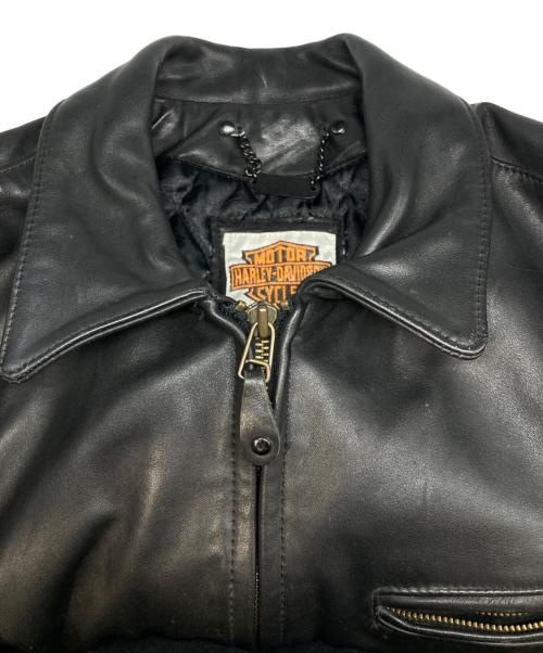 HARLEY-DAVIDSON（ハーレーダビッドソン）HARLEY-DAVIDSON (ハーレーダビッドソン) レザージャケット ブラック サイズ:44の古着・服飾アイテム