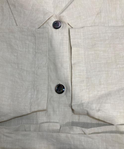 mizuiro-ind（ミズイロインド）mizuiro-ind (ミズイロインド) リネンステンカラーハーフコート アイボリー サイズ:Freeの古着・服飾アイテム