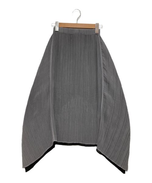 PLEATS PLEASE（プリーツプリーズ）PLEATS PLEASE (プリーツプリーズ) プリーツヘムスカート グレー サイズ:Sの古着・服飾アイテム