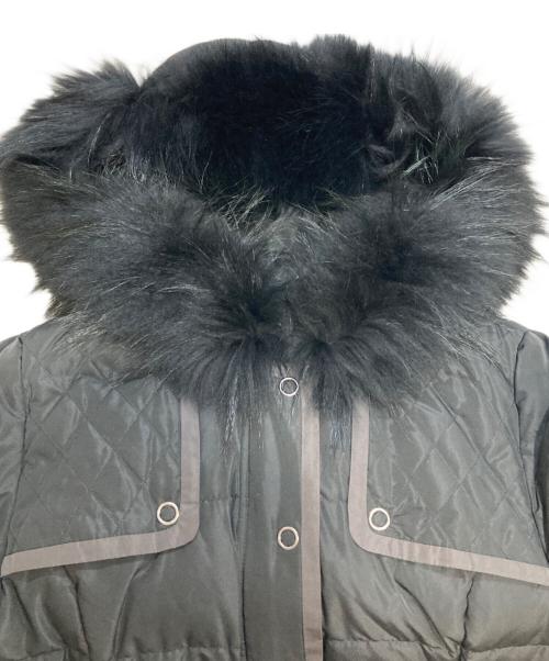 EmiriaWiz（エミリアウィズ）EmiriaWiz (エミリアウィズ) ベルト付きラクーンファーロングダウンコート ブラック サイズ:Sの古着・服飾アイテム