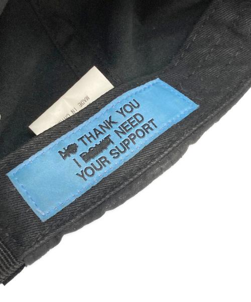 WASTED YOUTH（ウェイステッドユース）WASTED YOUTH (ウエステッド ユース) ロゴ刺繍キャップ ブラックの古着・服飾アイテム