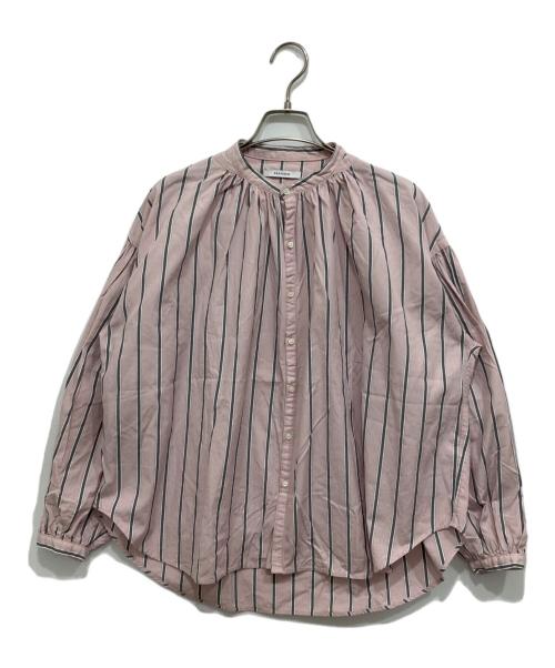 manon（マノン）manon (マノン) ストライプアミカルシャツ ピンク サイズ:Sの古着・服飾アイテム