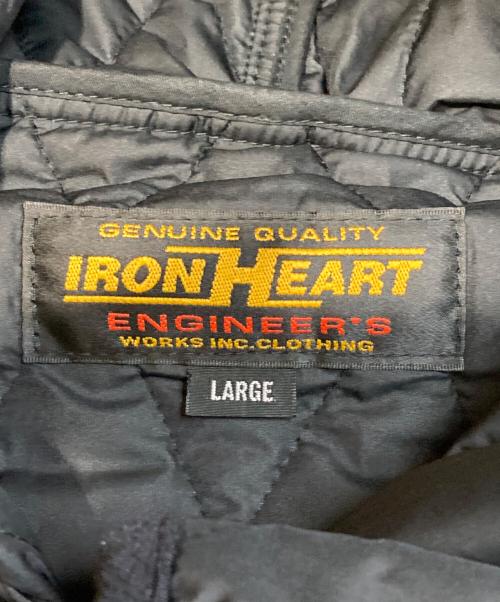IRON HEART（アイアンハート）IRON HEART (アイアンハート) キルティングパーカー ブラック サイズ:Lの古着・服飾アイテム