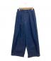MARKAWARE（マーカウェア）の古着「DENIM PLEATED WIDE TROUSERS」｜インディゴ