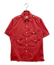 POST O'ALLS（ポストオーバーオールズ）の古着「ガチャポケワークシャツ」｜レッド