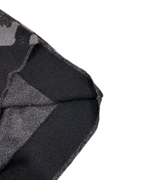 MARK&LONA（マークアンドロナ）MARK&LONA (マークアンドロナ) スカルデザインラメニットセーター ブラック サイズ:Mの古着・服飾アイテム