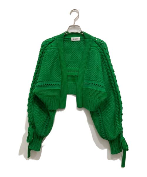 Snidel（スナイデル）Snidel (スナイデル) ドロストケーブルカーディガン グリーン サイズ:Fの古着・服飾アイテム