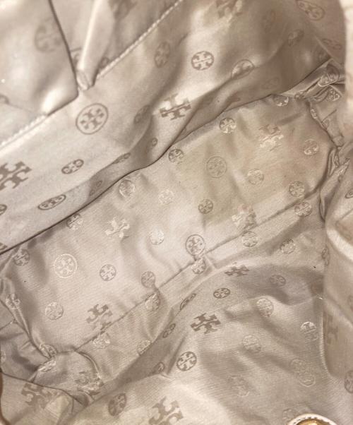 TORY BURCH（トリーバーチ）TORY BURCH (トリーバーチ) レザートートバッグ アイボリーの古着・服飾アイテム