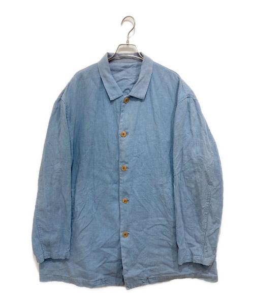 Y's for men（ワイズフォーメン）Y's for men (ワイズフォーメン) ヘビーリネンショップコート インディゴ サイズ:Lの古着・服飾アイテム