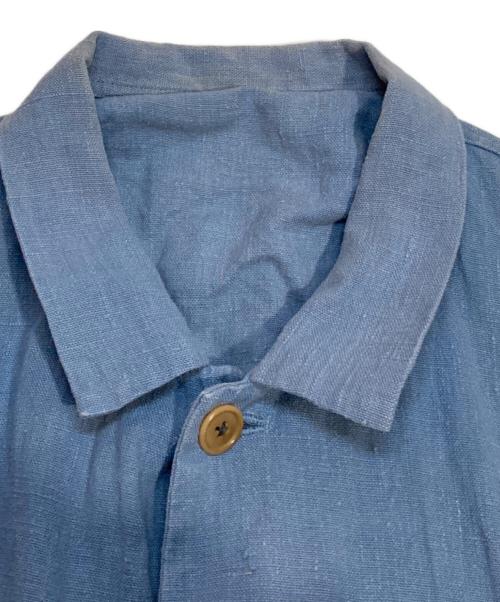 Y's for men（ワイズフォーメン）Y's for men (ワイズフォーメン) ヘビーリネンショップコート インディゴ サイズ:Lの古着・服飾アイテム
