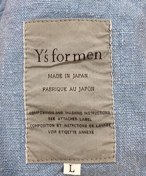Y's for men（ワイズフォーメン）Y's for men (ワイズフォーメン) ヘビーリネンショップコート インディゴ サイズ:Lの古着・服飾アイテム