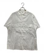 Y'sワイズ）の古着「フラップポケット半袖シャツ」｜ホワイト
