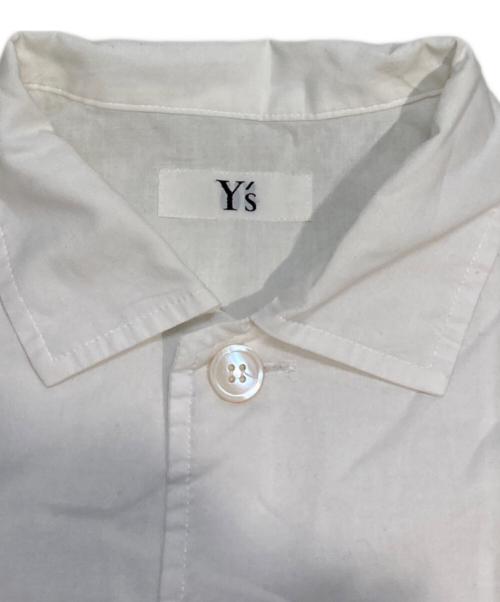 Y's（ワイズ）Y's (ワイズ) フラップポケット半袖シャツ ホワイト サイズ:L相当の古着・服飾アイテム