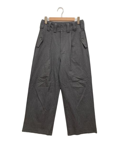 SEEKSOLE（シークソール）SeekSole (シークソール) ss stripe slacks グレー サイズ:Lの古着・服飾アイテム
