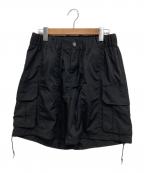 B.BALLSYボールジーブラザーズ）の古着「ハーフカーゴパンツ」｜ブラック