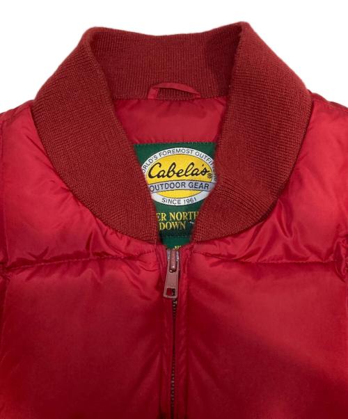 Cabela's（カベラス）Cabela's (カベラス) ダウンベスト レッド サイズ:Lの古着・服飾アイテム