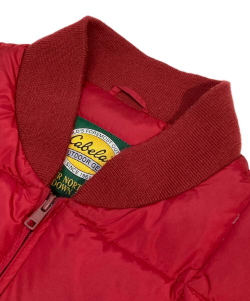 Cabela's（カベラス）Cabela's (カベラス) ダウンベスト レッド サイズ:Lの古着・服飾アイテム