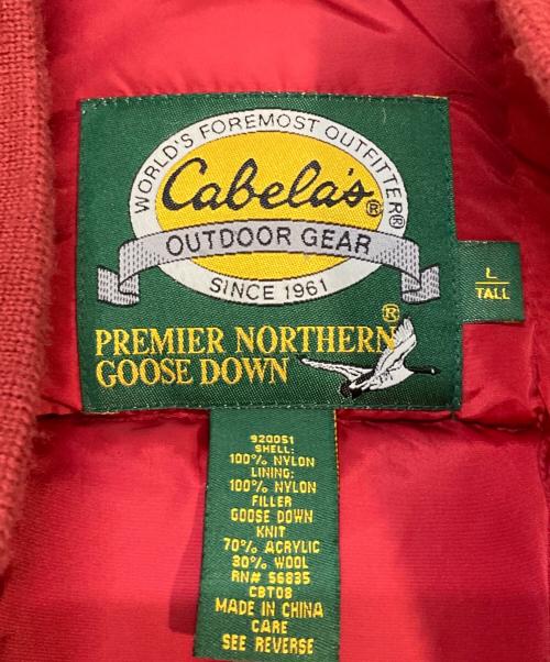 Cabela's（カベラス）Cabela's (カベラス) ダウンベスト レッド サイズ:Lの古着・服飾アイテム
