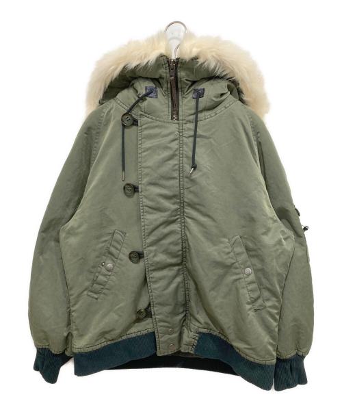 CAMPHOR WOOD（カンファーウッド）CAMPHOR WOOD (カンファーウッド) fade processing nylon twill N2-B flight jacket カーキ サイズ:Mの古着・服飾アイテム