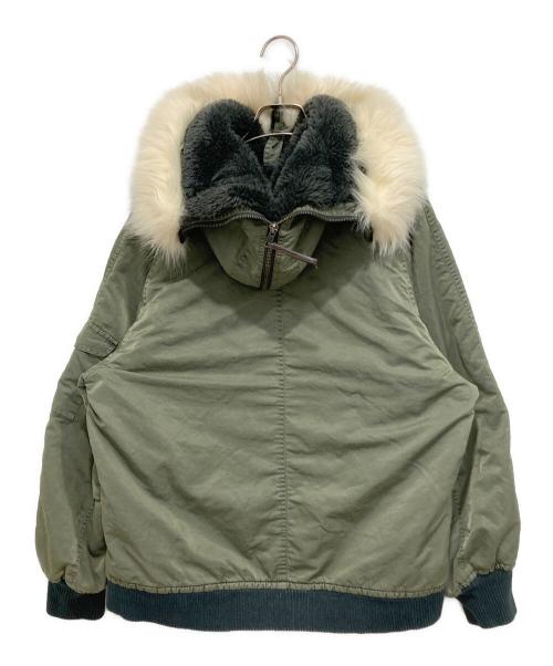 CAMPHOR WOOD（カンファーウッド）CAMPHOR WOOD (カンファーウッド) fade processing nylon twill N2-B flight jacket カーキ サイズ:Mの古着・服飾アイテム