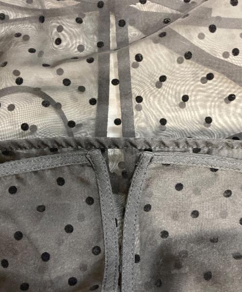 YORI（ヨリ）YORI (ヨリ) ドットフロッキーティアードジレ ブラック サイズ:Freeの古着・服飾アイテム