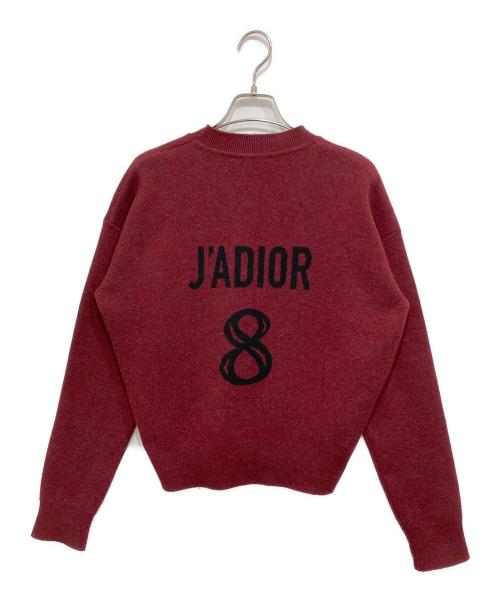 Christian Dior（クリスチャン ディオール）Christian Dior (クリスチャン ディオール) J'ADIORカシミヤ混ニット ワインレッド サイズ:M(38)の古着・服飾アイテム
